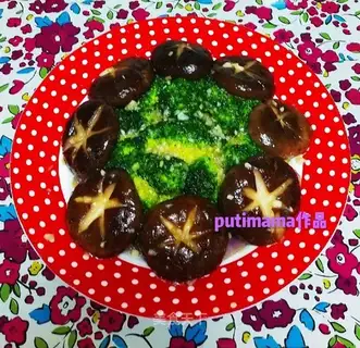 Fried mushroom broccoli
