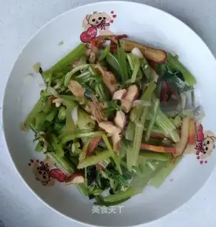 Celery fried beans