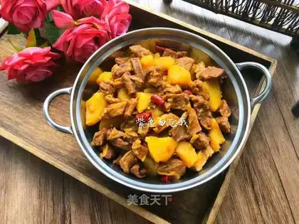 Potato-burning cow