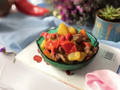 Potato pepper roast cow