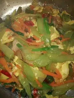 Celery fried eggs