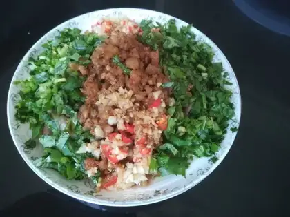 Three-coloured mash