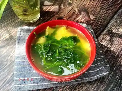 Celery egg soup