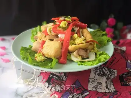 Tofu fried cabbage