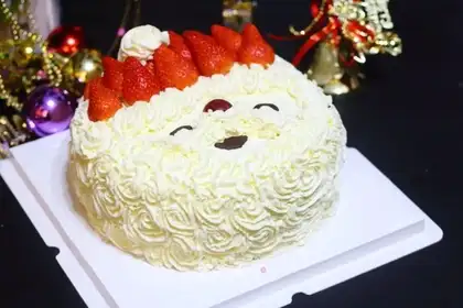 Christmas cream birthday cake