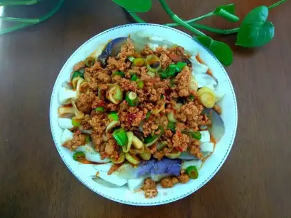 Steam eggplant