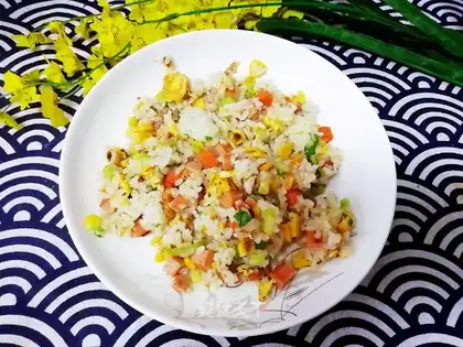 Three fresh fried rice