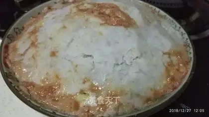 Meat and steamed potatoes