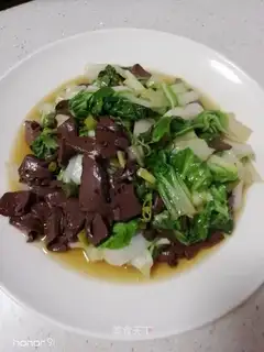 Creamed duck blood