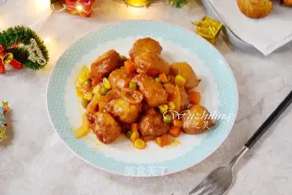 Eggplant chicken meatballs