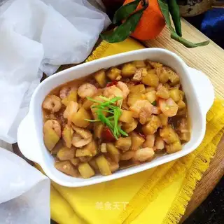 Shrimp fried eggplant