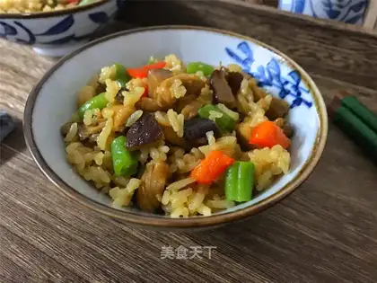 Soybeans, chicken-legged rice