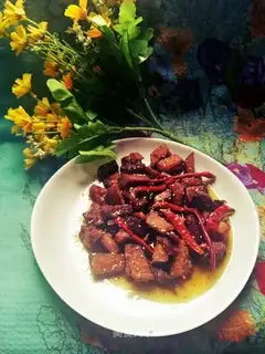 Spicy lamb dry
