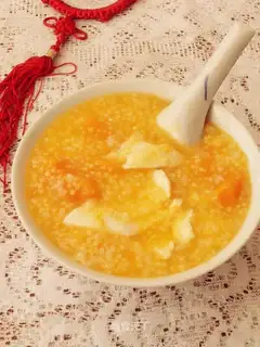 Pumpkin double-meat goose porridge