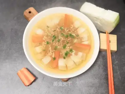Shrimp steamed melons