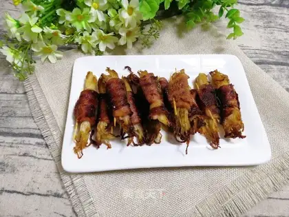 Bacon golden mushrooms