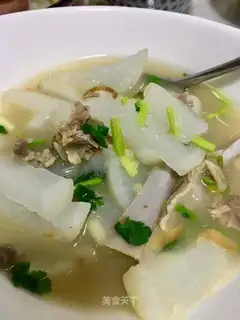 A radish lamb soup