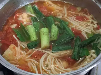Three colours of vegetables