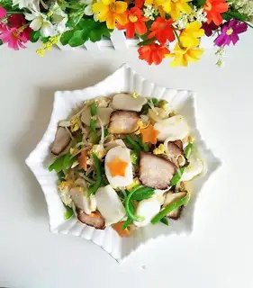 Chicken fried rice cake