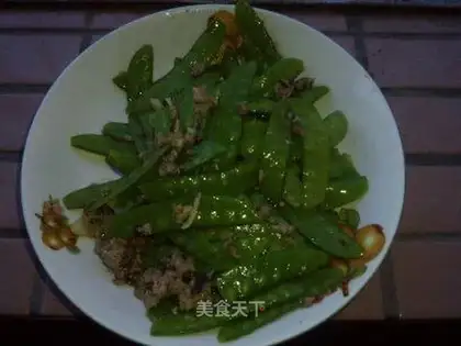 stir-fried peas with minced pork