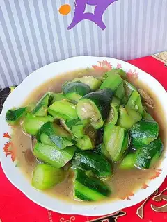Braised sponge gourd