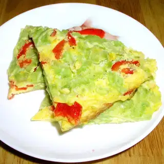 Balsam pear egg cake