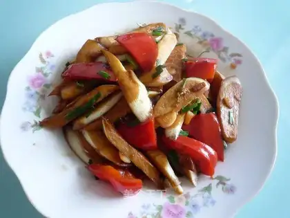 braised water bamboo in oil