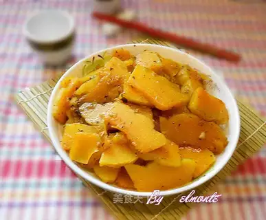 stir-fried pumpkin with black bean and garlic