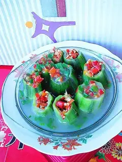 Chopped pepper and loofah cup