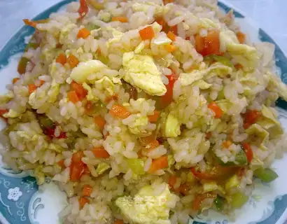 Colorful egg fried rice