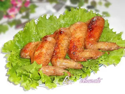 Grilled chicken wings with citronella