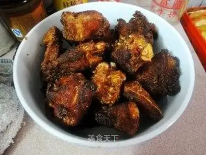 Crispy fried fish nuggets