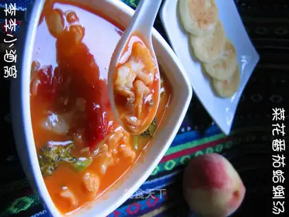 Cauliflower, tomato and clam soup
