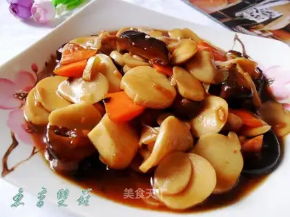 Double mushroom with fish flavor