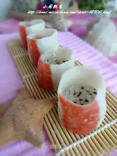 Crab stick sushi