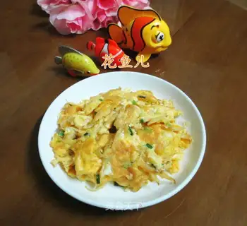 Silver fish, fried duck eggs