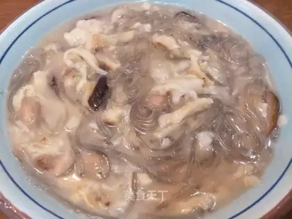 Eggcake fan soup