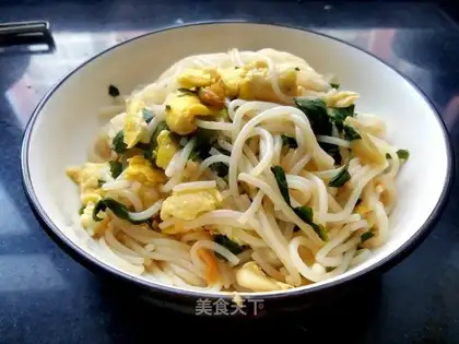 Eggs, spinach, rice powder