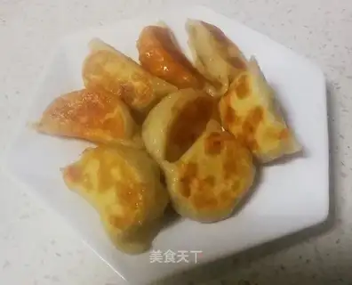 Three fresh fried dumplings