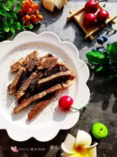 Black pepper and fried steak