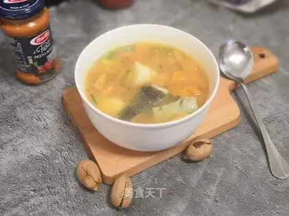Cod pumpkin soup