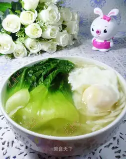 Eggs and soy noodles