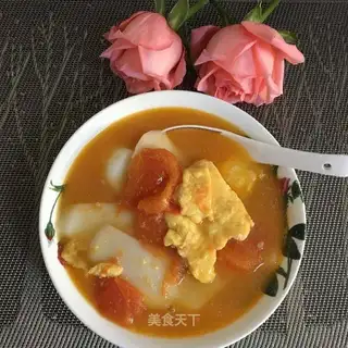 Tomato eggcake soup
