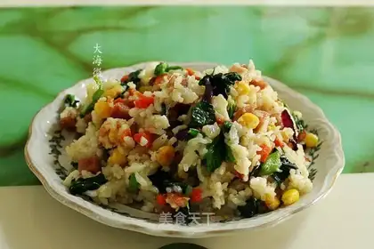 Vegetable sausage rice