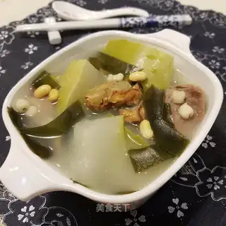 Soybeans with bean soup