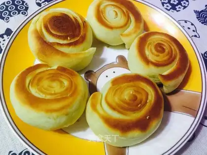 A pan of bread