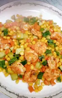 Three-coloured shrimp
