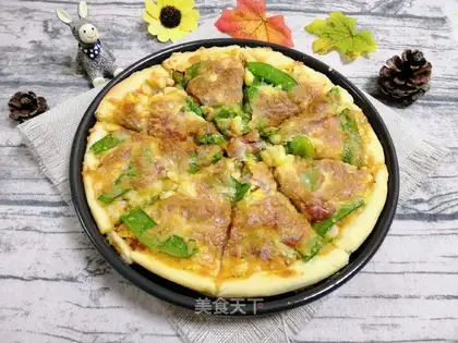 Corn, Dutch bacon pizza