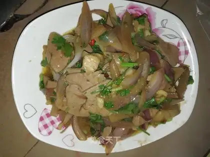 Onion fried liver