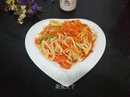 Carrot and golden mushrooms